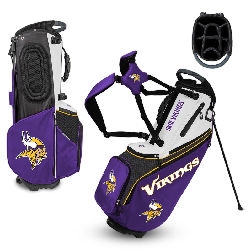 NFL Team Effort Back Nine Minnesota Vikings Stand Bag