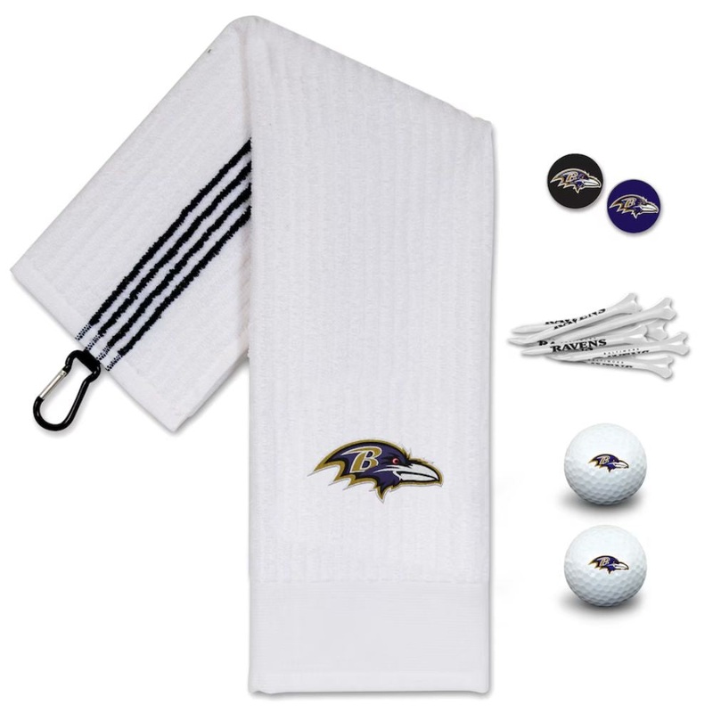 NFL Team Effort Baltimore Ravens Golf Gift Set
