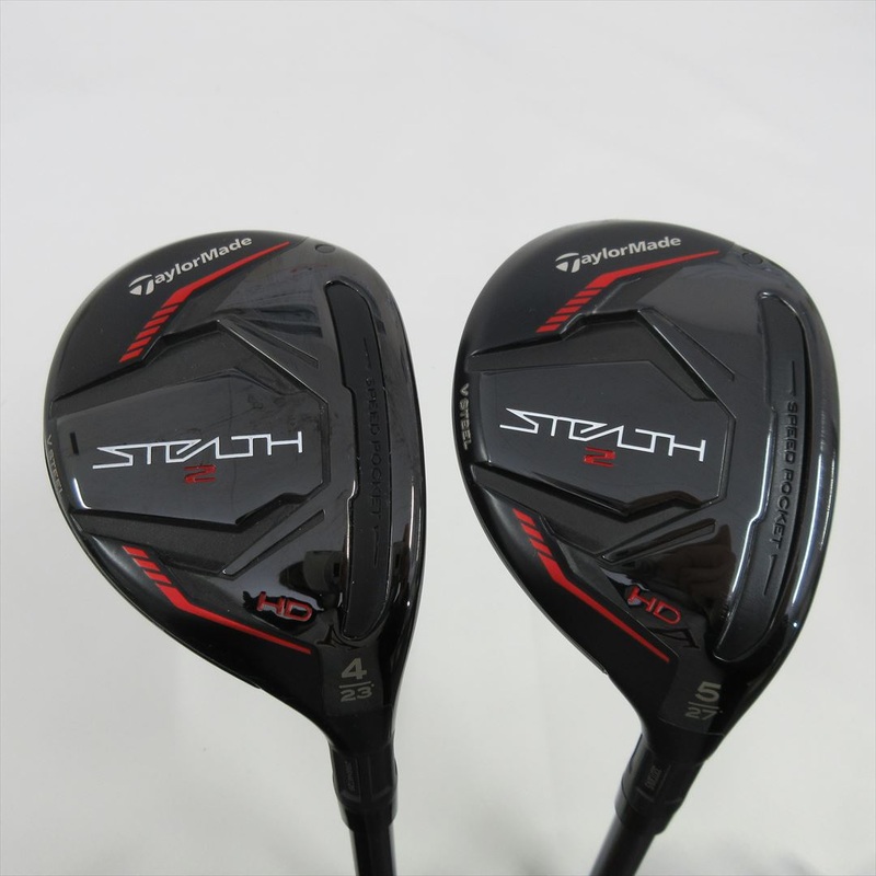 “2-Pack Golf Clubs” TaylorMade Hybrid STEALTH2 HD U4 & U5 Stiff TENSEI RED TM60