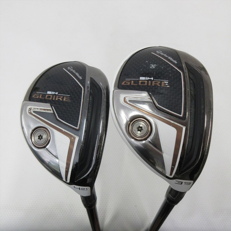 “2-Pack Golf Clubs” TaylorMade Hybrid SIM GLOIRE U3 & U4 Stiff AIR Speeder TM