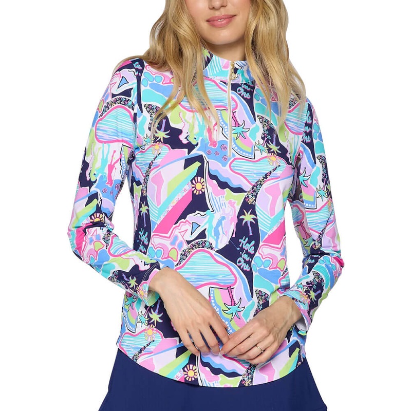 G Lifestyle Q Zip Sun Protection Golf Pullover Navy Golfer – SS25 Women X-Small