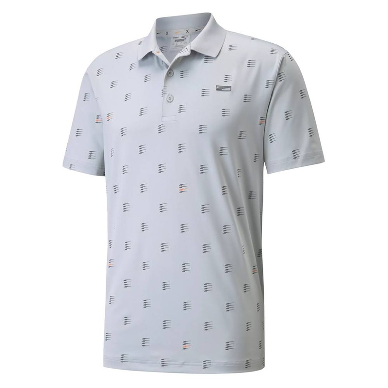 PUMA Mattr Moving Day Golf Polo High Rise/Vibrant Orange – SS21 Men Small