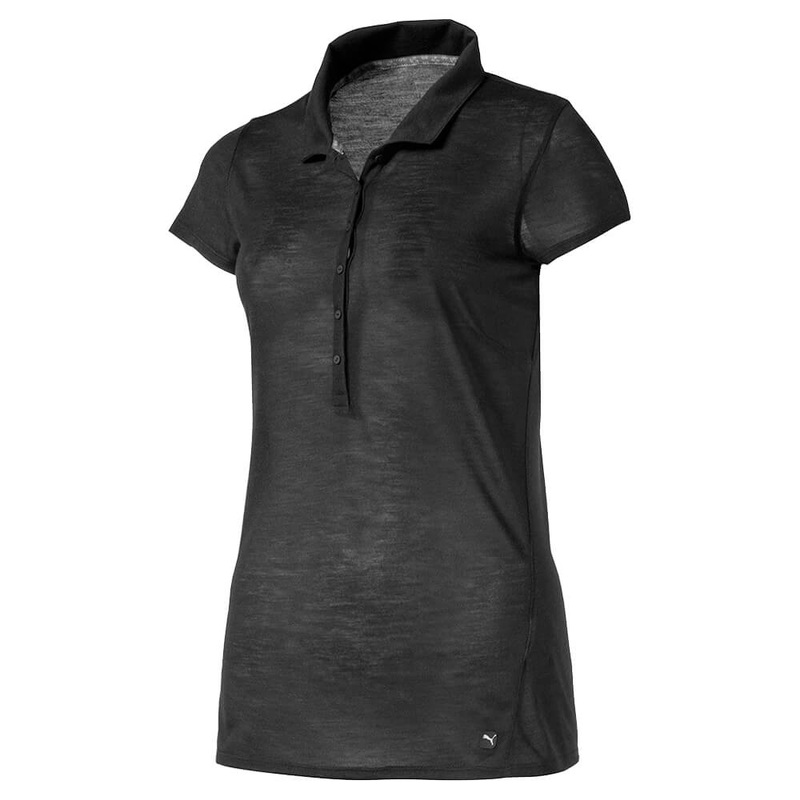 PUMA Slim Stretch Golf Polo Black – SS19 Women Large