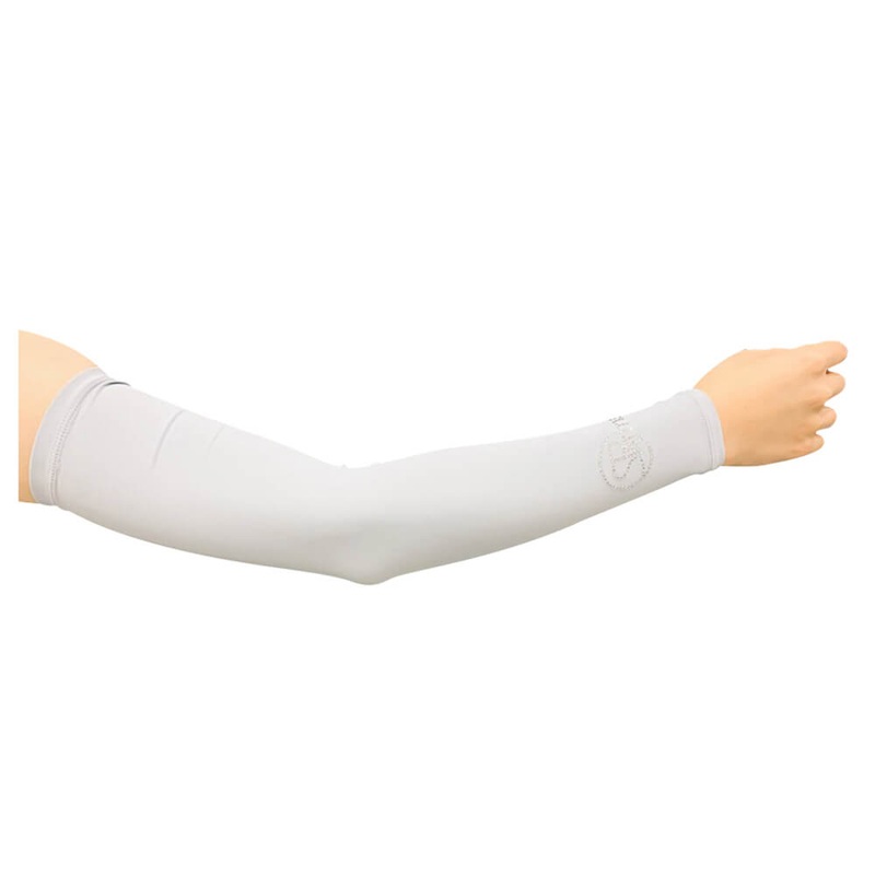 SParms Sun Protect+ UV/Sun Protection Cooling Golf Sleeves (1 Pair) Gray – SS19 Women Crystal Logo X-Small