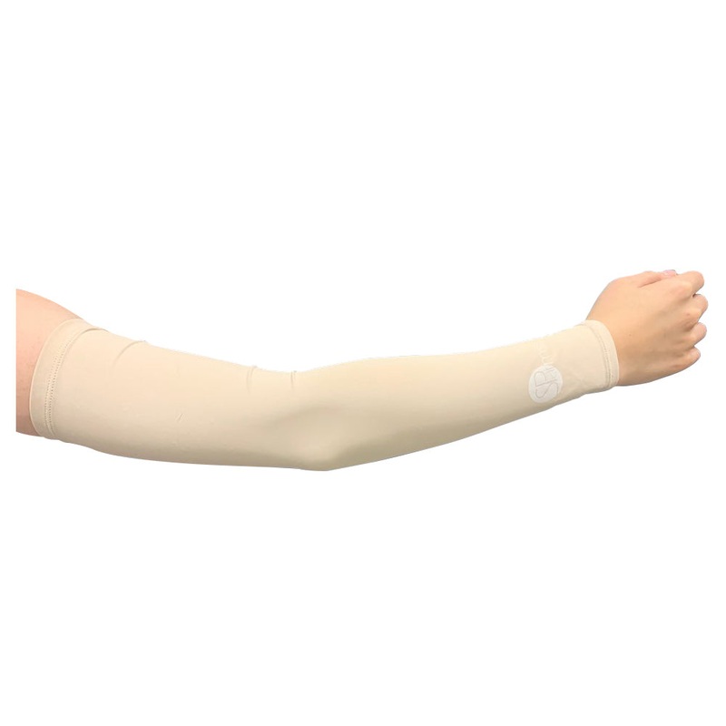 SParms Sun Protect+ UV/Sun Protection Cooling Golf Sleeves (1 Pair) Tan – SS19 Unisex Plain Logo X-Small