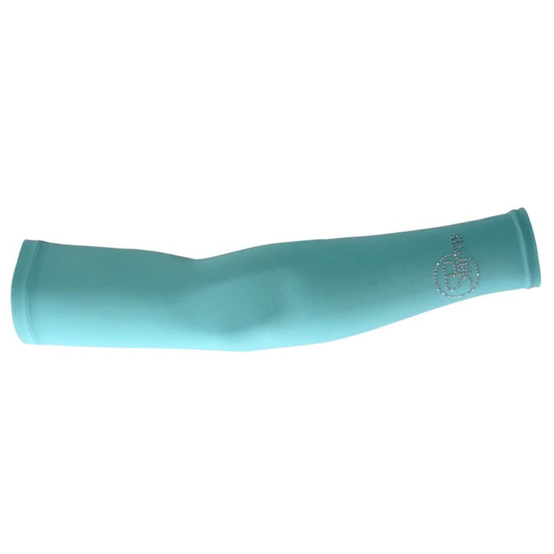 SParms Sun Protect+ UV/Sun Protection Cooling Golf Sleeves (1 Pair) Turquoise – SS19 Women Crystal Logo X-Small