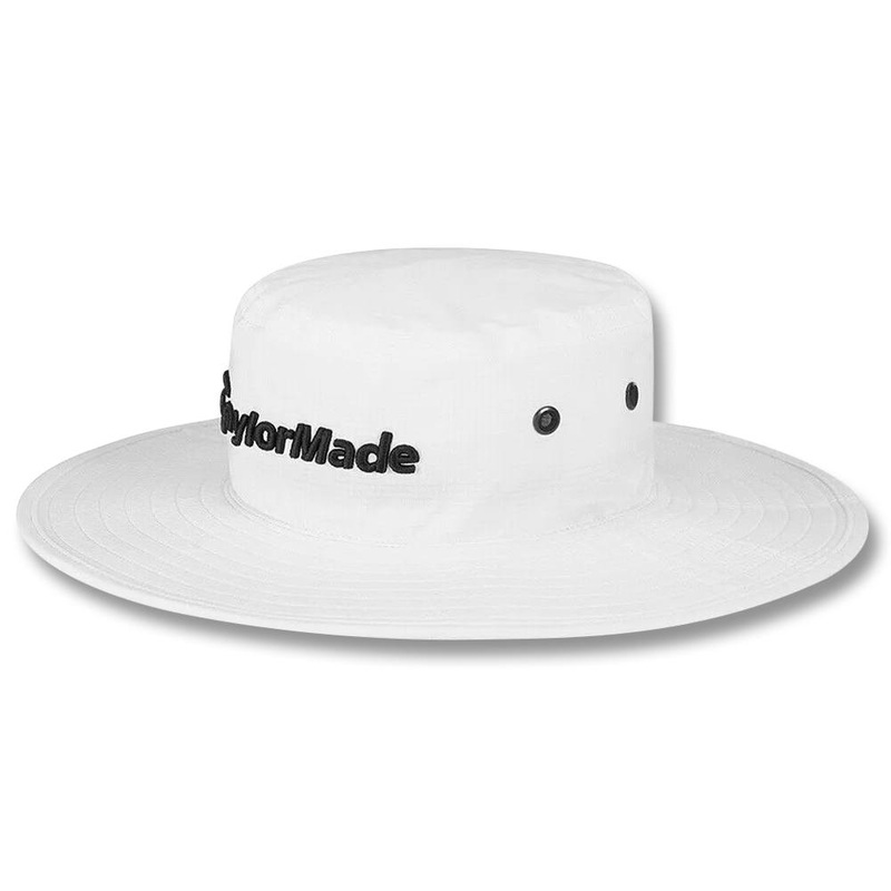 TaylorMade Performance Metal Eyelet Golf Bucket Hat White – 24 Men Small/Medium