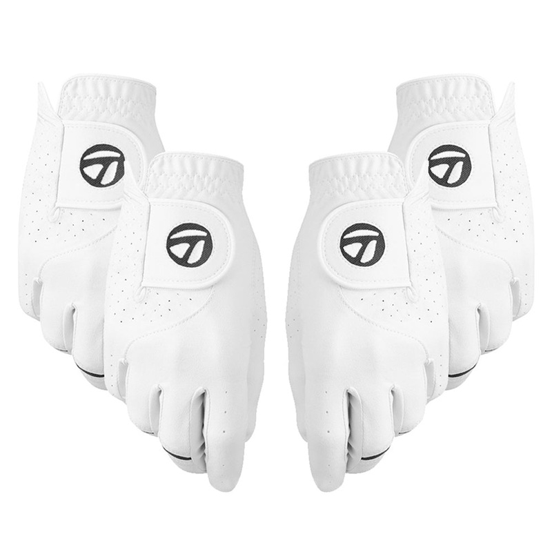 TaylorMade Stratus Tech 2-Pack Golf Glove White – 23 Men Fit to Left Hand Regular Small