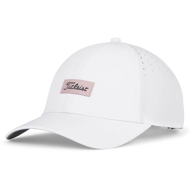 Titleist Charleston Breezer Golf Cap White/Soft Pink/Charcoal – 25 Women One Size Fits All