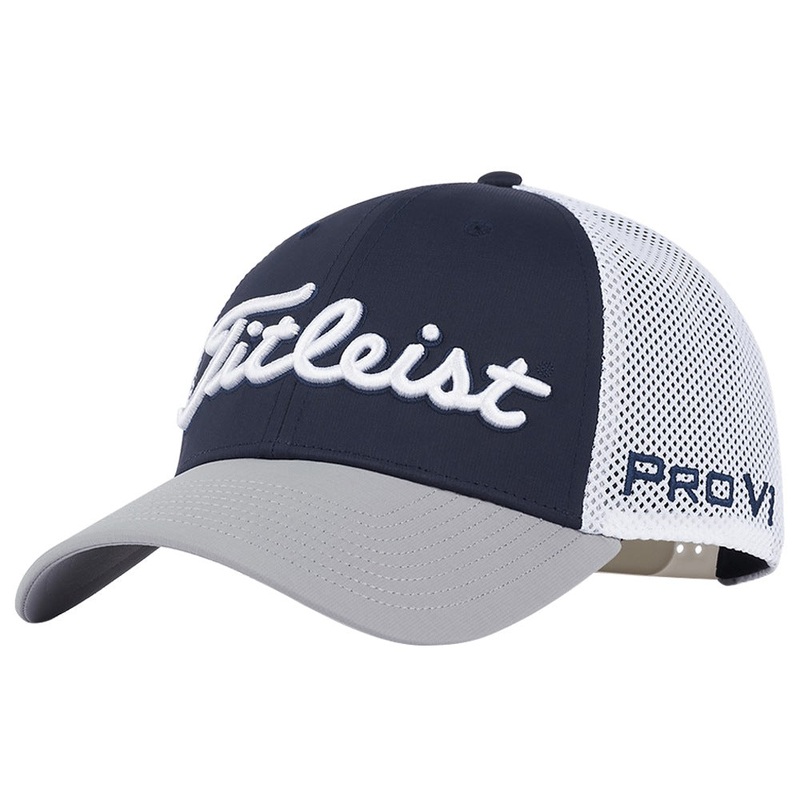 Titleist Tour Performance Mesh Golf Cap White/Navy/Gray – 24 Men One Size Fits All