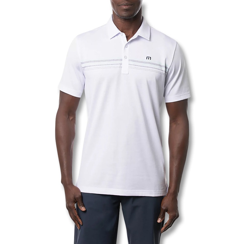 TravisMathew Get Nauti Golf Polo White – SS22 Men Small