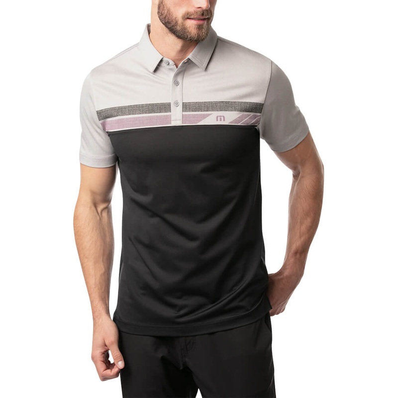 TravisMathew Real Treat Golf Polo Heather Light Gray – SS21 Men Small