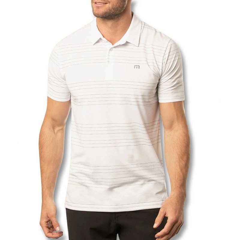 TravisMathew Scene It Golf Polo White – SS22 Men Small