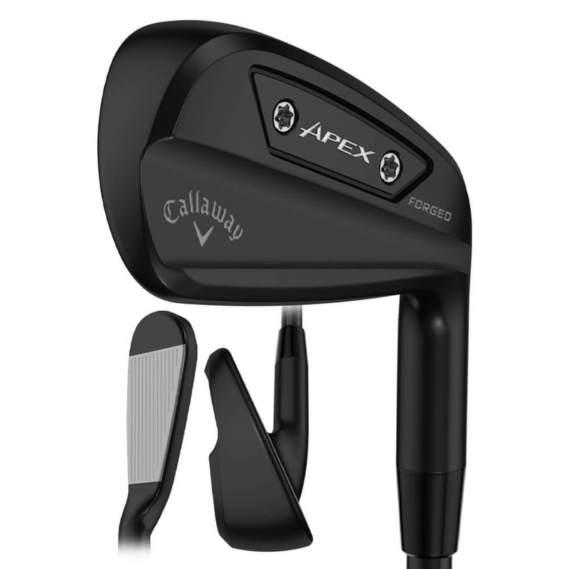 Callaway Apex Ai200 Black Shadow Forged Iron Set – 25 Men Right – 5-PW & AW True Temper Dynamic Gold MID 100 Gunmetal Steel – Regular