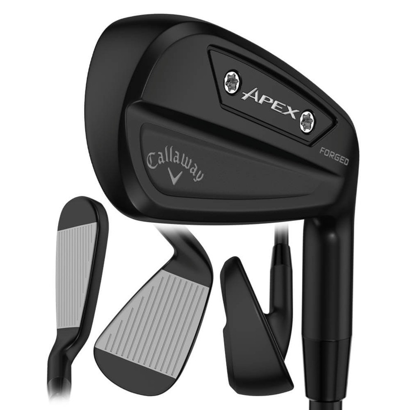 Callaway Apex Ai300 Black Shadow Forged Iron Set – 25 Men Right – 5-PW & AW True Temper Dynamic Gold MID 100 Gunmetal Steel – Regular