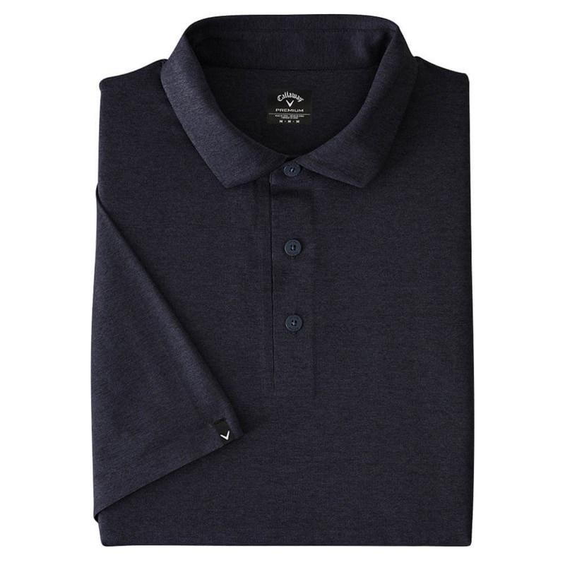 Callaway Premium Fineline Soft Touch Golf Polo Ebony Heather – SS25 Men Small