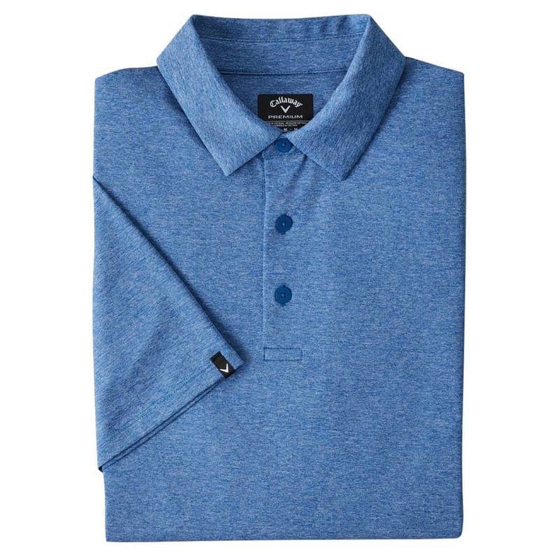 Callaway Premium Heather Soft Touch Golf Polo Galaxy Blue Heather – SS25 Men Small