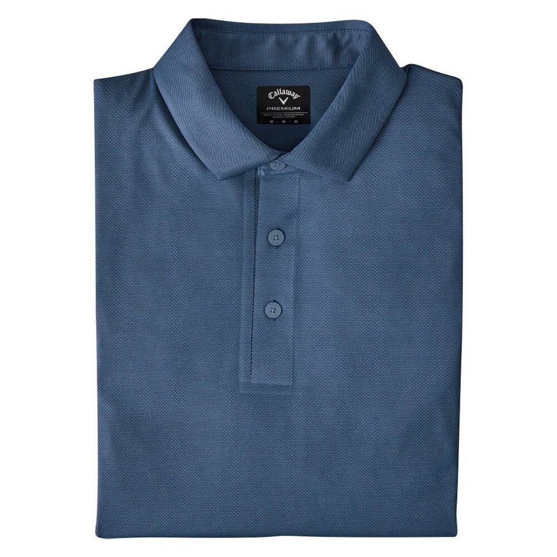 Callaway Premium Jacquard Golf Polo Galaxy Blue – SS25 Men Small