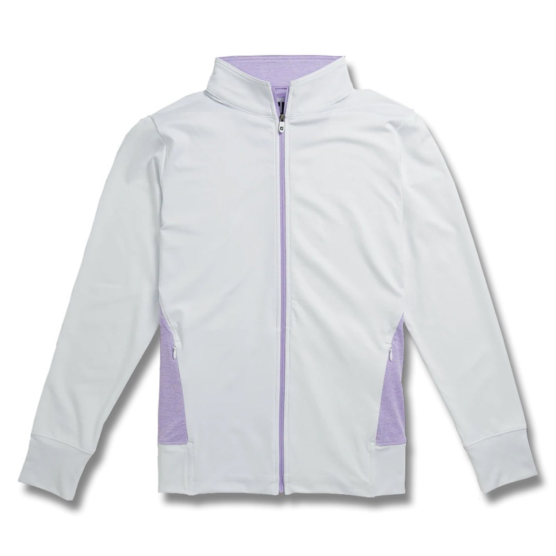 FootJoy Full Zip Midlayer Golf Jacket White/Orchid Heather – FW20 Women X-Small