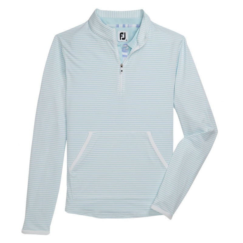 FootJoy Half-Zip Tonal Stripe Midlayer Golf Pullover Sky – FW22 Women X-Small