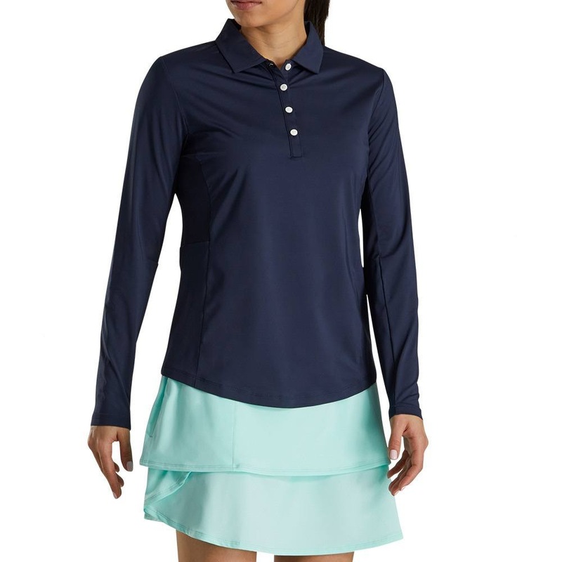 FootJoy Longsleeve Sun Protection Golf Polo Navy – FA21 Women X-Small