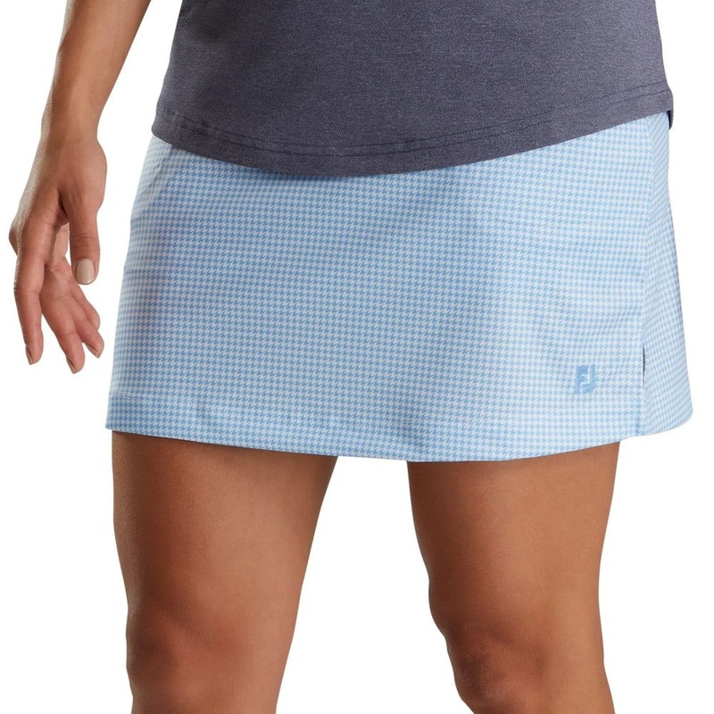 FootJoy Performance Interlock Knit Golf Skort Blue Houndstooth – SS22 Women X-Small