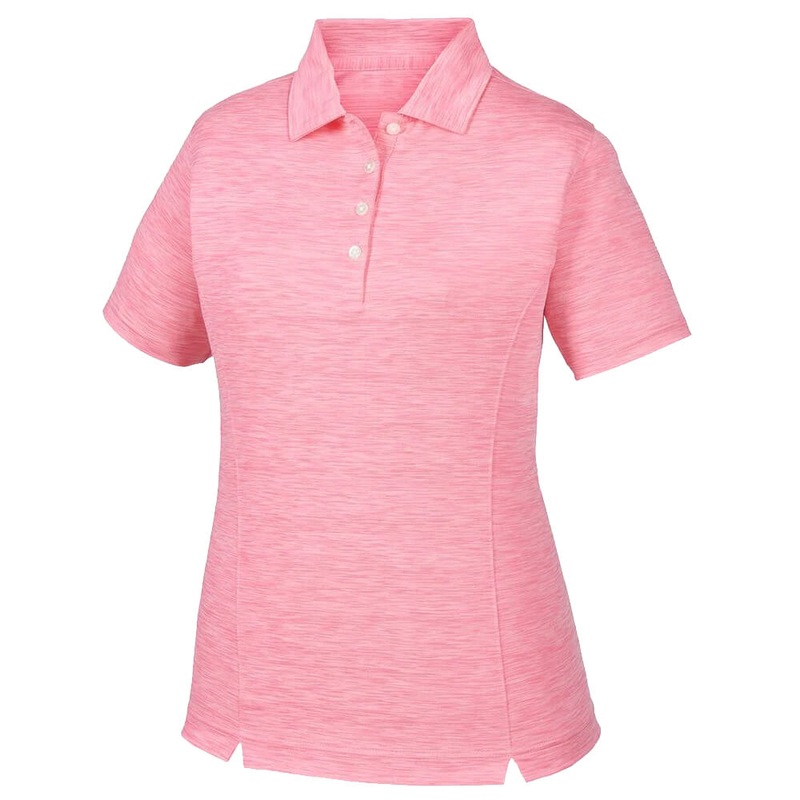 FootJoy Shirt Space Dye Self Collar Golf Polo Pink Azalea – SS20 Women Small