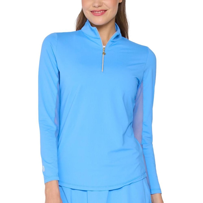 G Lifestyle Q Zip Sun Protection Golf Pullover Bright Peri – SS25 Women X-Small