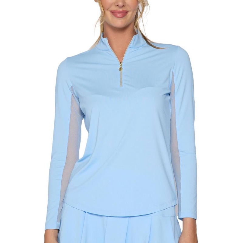 G Lifestyle Quarter Zip Sun Protection Golf Pullover Light Blue – SS25 Women X-Small