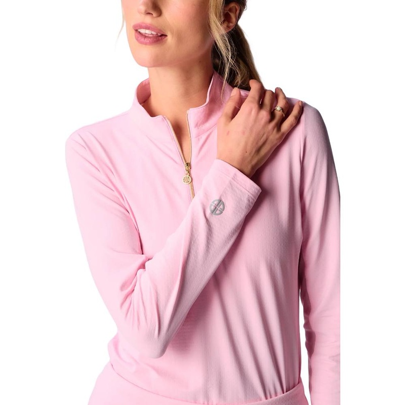 G Lifestyle Quarter Zip Sun Protection Golf Pullover Light Pink – SS25 Women X-Small