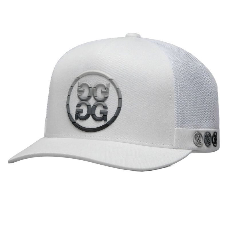 Gfore Gradient Circle G’s Cotton Twill Trucker Golf Cap Snow – SP25 Men One Size Fits All