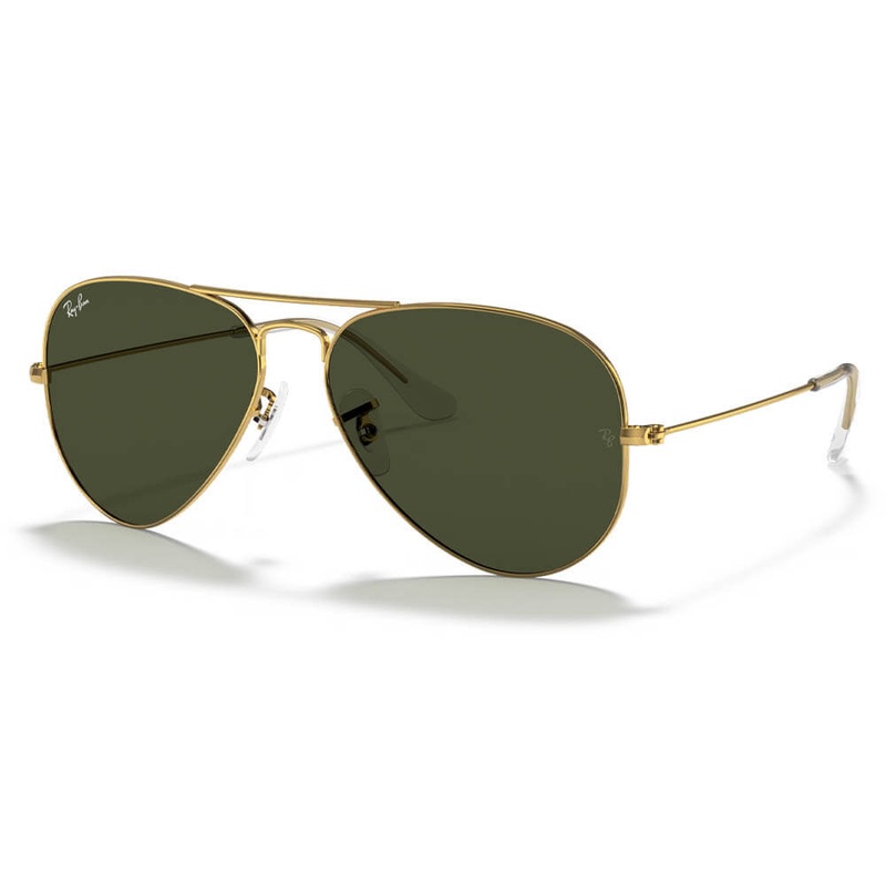Ray-Ban Aviator Classic Sunglasses Polished Arista Gold G-15 Green