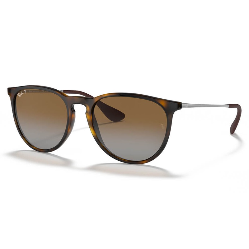 Ray-Ban Erika Classic Sunglasses Polished Light Havana Polarized Brown