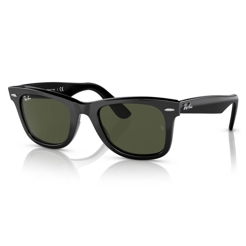 Ray-Ban Original Wayfarer Bio-Based Sunglasses Polished Black Green