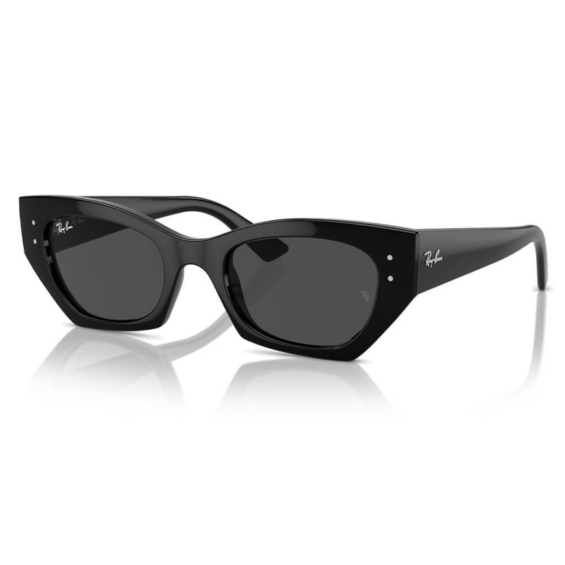Ray-Ban Zena Bio-Based Sunglasses Polished Black Dark Gray