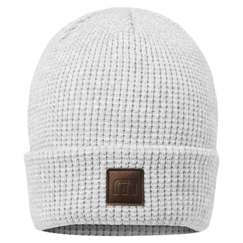 TravisMathew Cloud Waffle Golf Beanie Heather Gray – FW24 Men One Size Fits All
