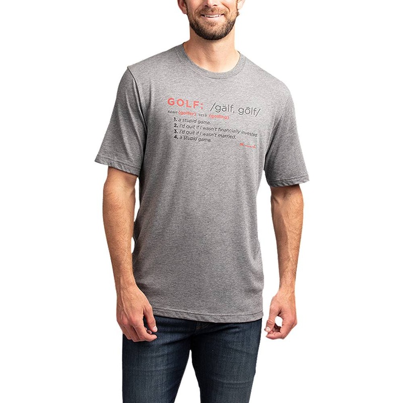 TravisMathew Spaulding Golf T-Shirt Heather Gray Pinstripe – SS19 Men Small