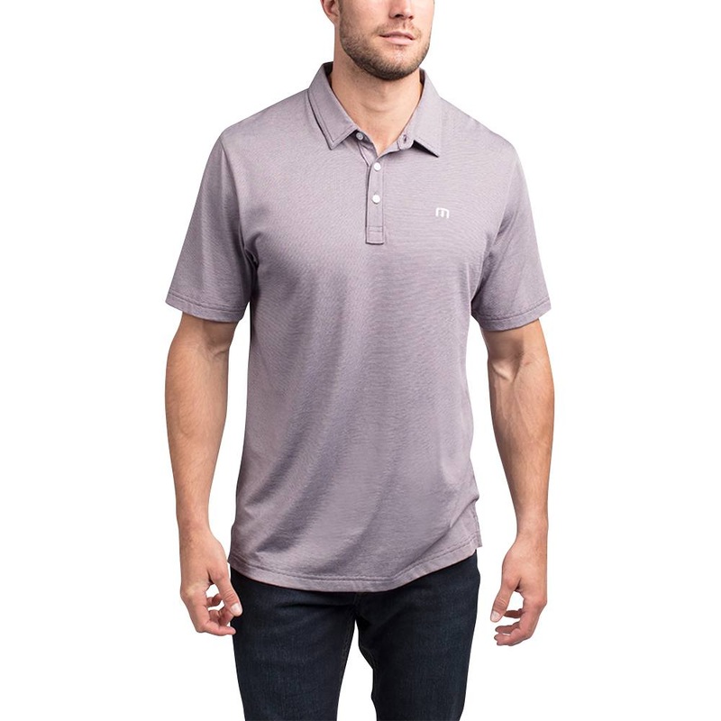 TravisMathew The Zinna Golf Polo Blackberry Cordial/White – FW24 Men Small