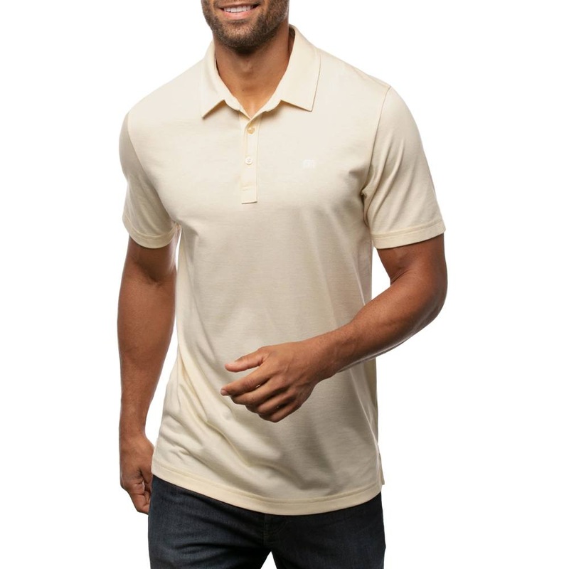 TravisMathew The Zinna Golf Polo Heather Pale Banana – SS21 Men Small