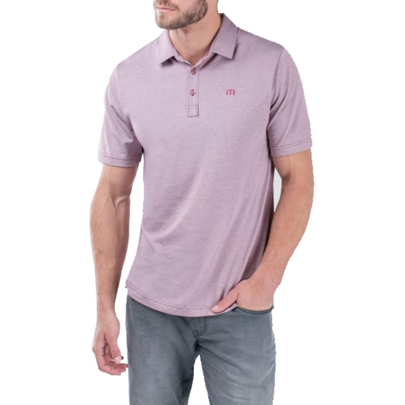 TravisMathew The Zinna Golf Polo Ox Blood/White – SS22 Men Small