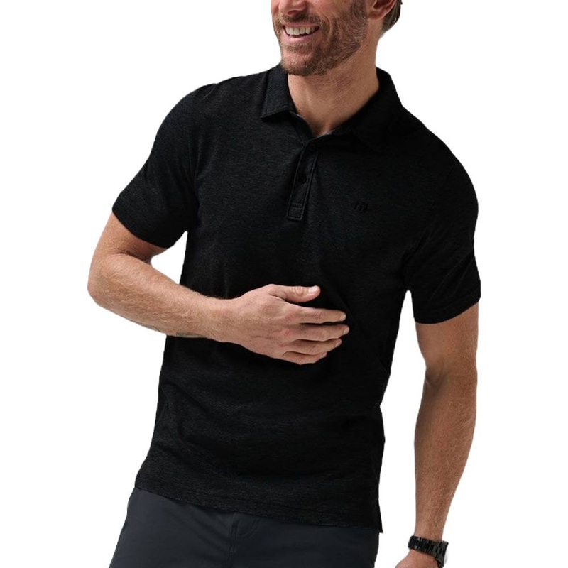 TravisMathew The Zinna Golf Polo Solid Black – FW24 Men Small