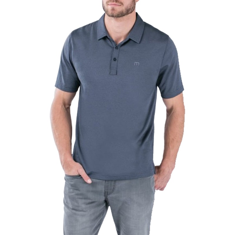TravisMathew The Zinna Golf Polo Vintage Indigo/Black – FW24 Men Small