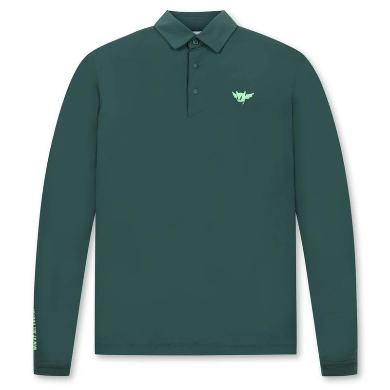 WAAC Cool Touch Longsleeve Golf Polo Green – SP25 Men Small