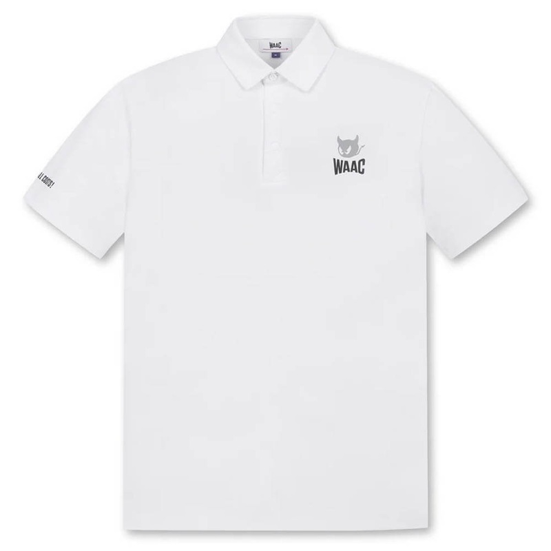WAAC Essential Pique Golf Polo White – SP25 Men Small