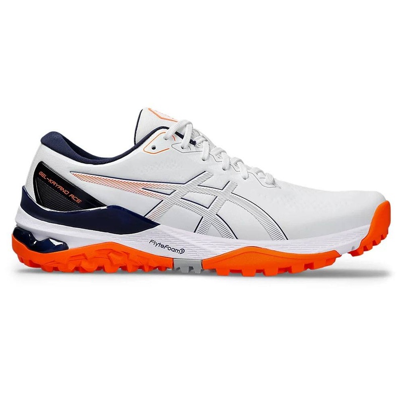 ASICS Gel-Kayano Ace 2 Spikeless Golf Shoes White/Shocking Orange – 24 Men Medium 8