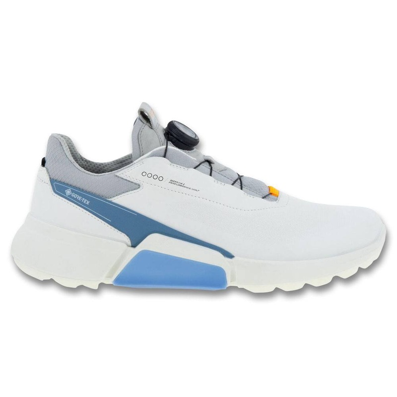 ECCO BIOM H4 BOA Spikeless Golf Shoes White/Retro Blue – SS23 Men Medium 39 (US 5/5.5)