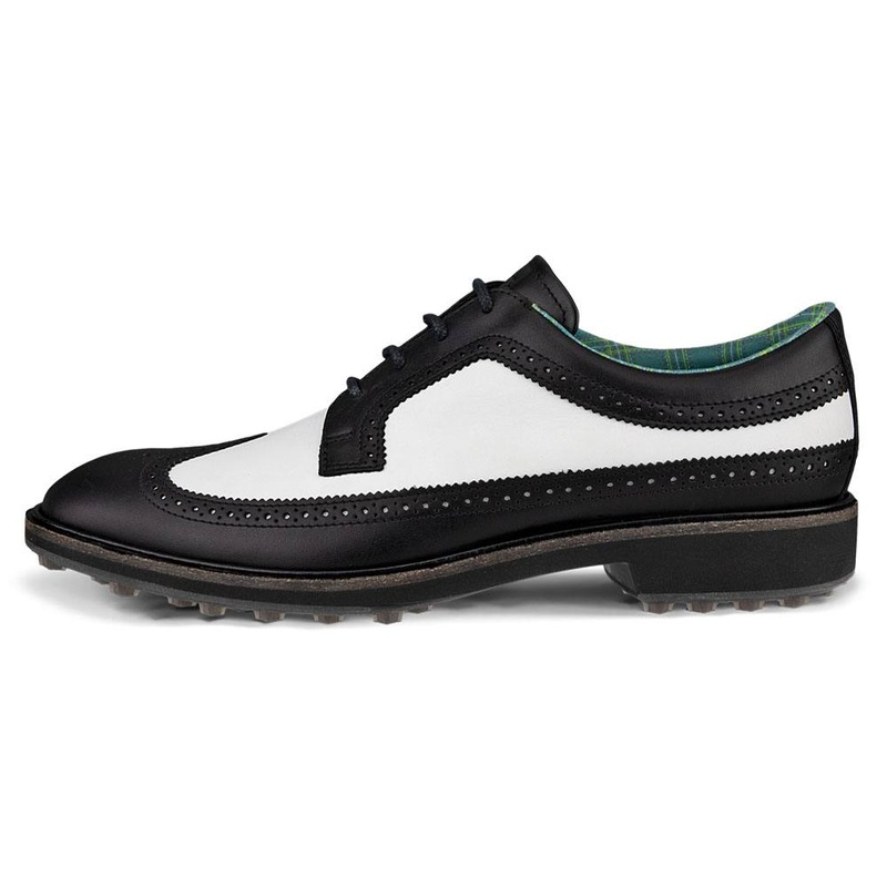 ECCO Classic Hybrid – Kiltie Version Spikeless Golf Shoes Black/White – FW24 Men Medium 41 (US 7/7.5)