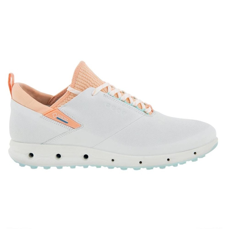 ECCO Cool Pro Spikeless Golf Shoes White/Peach Nectar – SS22 Women Medium 36 (US 5/5.5)