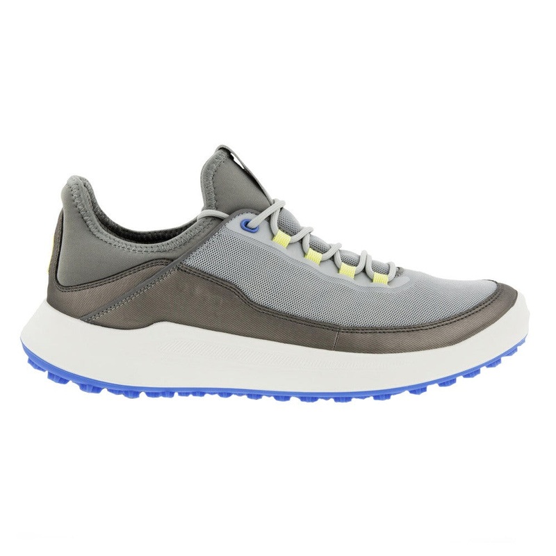 ECCO Core Mesh Spikeless Golf Shoes Concrete/Sunny Lime – 22 Men Medium 39 (US 5/5.5)