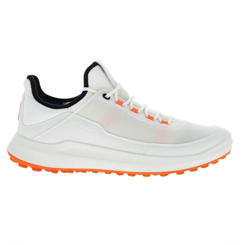 ECCO Core Mesh Spikeless Golf Shoes White/Calendula – 22 Men Medium 41 (US 7/7.5)